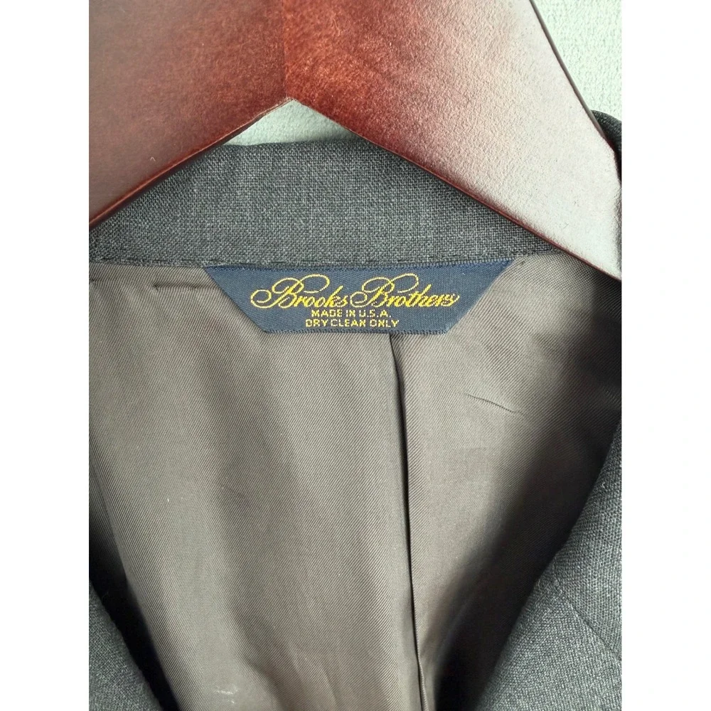 Brooks Brothers Makers Brooksease Blazer Men 42 Grey Wool Business Union USA